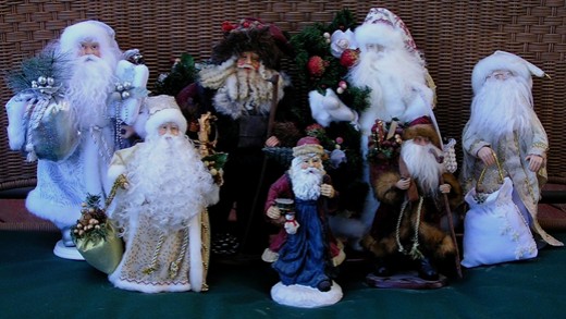 Collectable Santa Claus dolls merry christman seasons greetings happy holidays